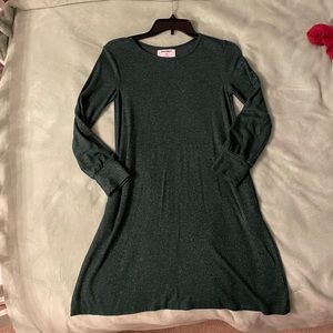 Old Navy hunter green knit girls dress